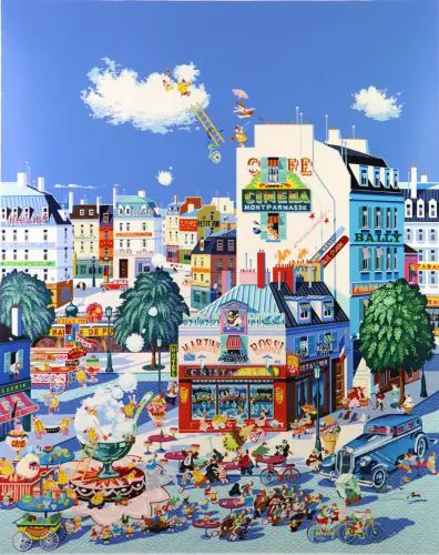 ヒロ・ヤマガタの絵画作品　タイトルは、サンデーサンデー